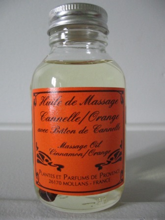 huile de massage canelle orange
